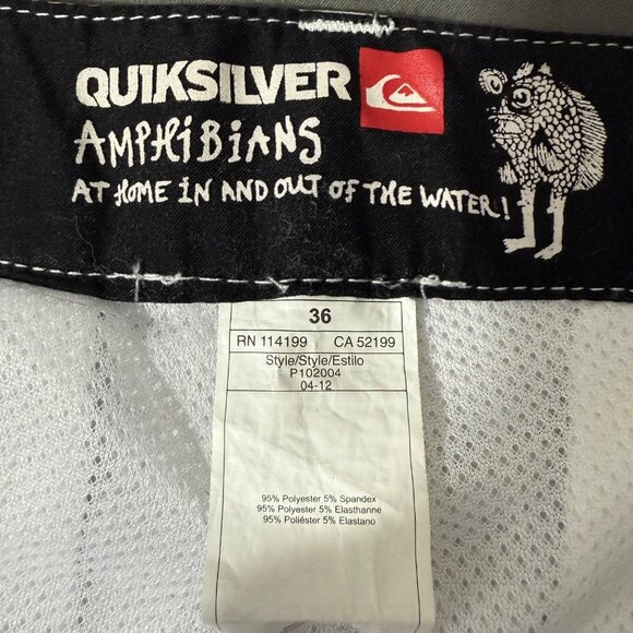 Quicksilver Shorts Men's 36 Amphibian Hybrid Board Shorts Lined Pockets Plaid - Picture 9 of 12